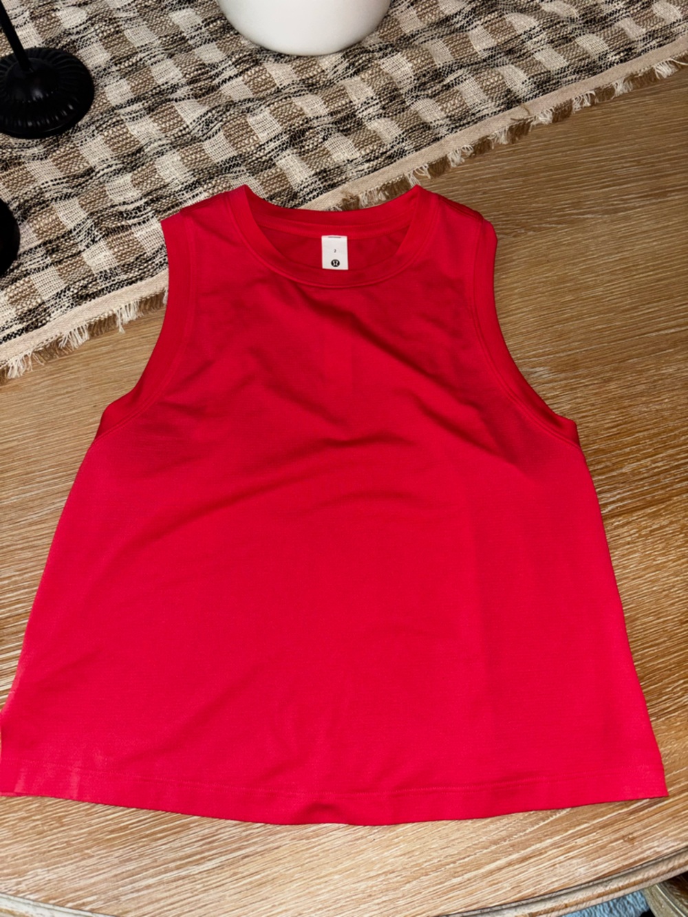 lululemon athletica Women's Sleeveless Crew Tank - Bright Red/Pink - 2
